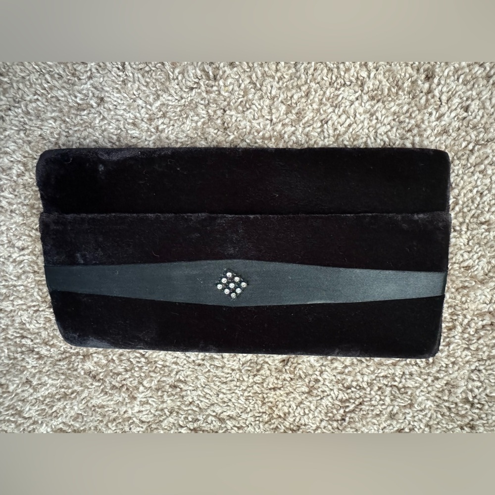 Black crush, velour, elegant bag. - Picture 2 of 6